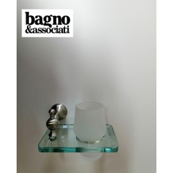 Bagno & Associati Regency kubek wiszący szklany stal szczotkowana RE14390