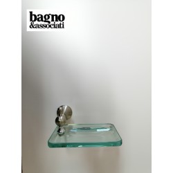 Bagno & Associati Regency mydelniczka szklana, uchwyt stal szczotkowana RE12390