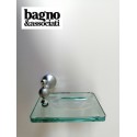 Bagno & Associati Regency mydelniczka szklana, uchwyt satyna RE12376 CHROM