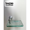 Bagno & Associati Regency mydelniczka szklana, uchwyt stal szczotkowana RE12390