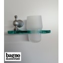 Bagno & Associati Regency kubek wiszący szklany chrom matowy RE14356