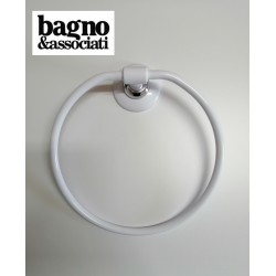 Bagno & Associati STUDIO wieszak na ręcznik okrągły ST21726 biały/chrom