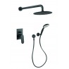 Fiore KEVON zestaw prysznicowy podtynkowy ze słuchawką i deszczownicą 81NN7557 czarny